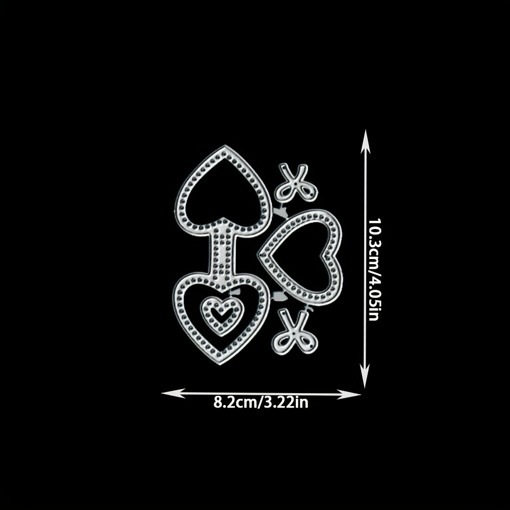 TEMU Love Border Metal Cutting Mold For Diy Handmade Photo Albums, Greeting Cards, And Home Decorations - Metal Templates For Handmade Crafts