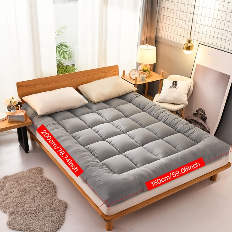 TEMU Hotel Quality Mattress Topper - Extra Thick 10cm (3.93") Bed Cushion, Single/double/king/super King Sizes, Feel, Machine Washable Mattress Pad