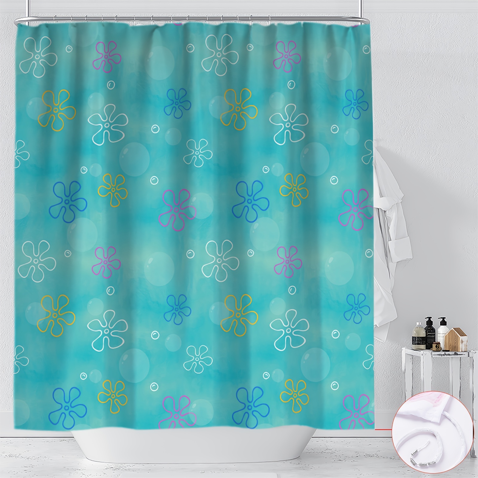 

Ywjhui 1pc Pattern Shower Curtain, Polyester , , Includes , -, Bath Decor Lining