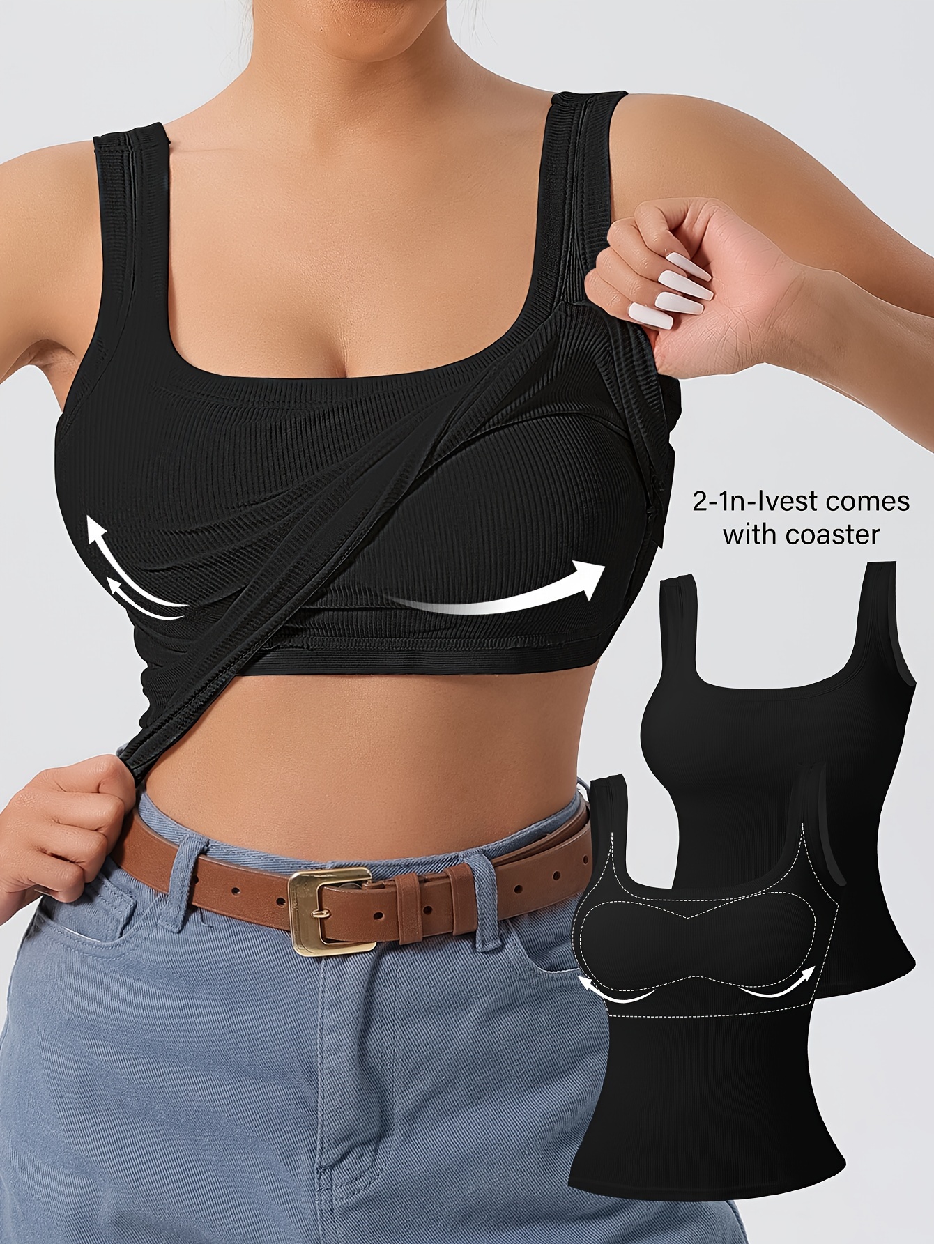 Fashion Women Tank Top Bustier Bra Vest Crop Top Bralette Blouse T Shirt –  the best products in the Joom Geek online store