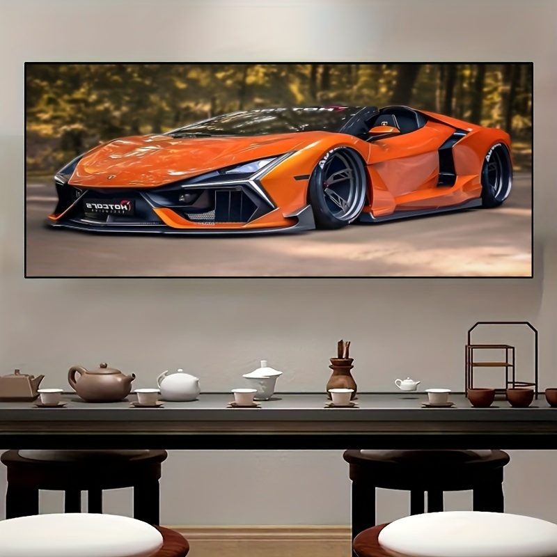 

Diy 5d Diamond Painting Kit - Car, 140x50cm Diamonds, For Art Decor