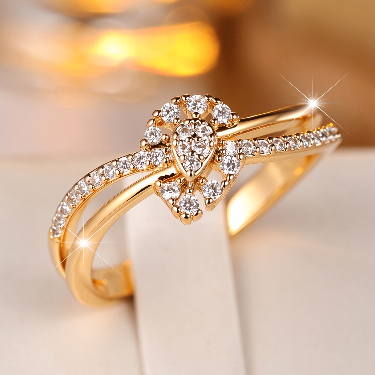 TEMU 1pc Anello di fidanzamento a torsione per matrimonio da donna