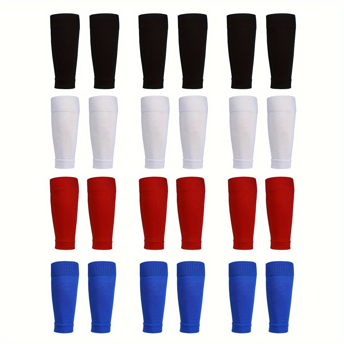 

3pcs Men's Soccer Leg Sleeves - Breathable, Moisture-wicking & Warm Knee-high Sports Socks