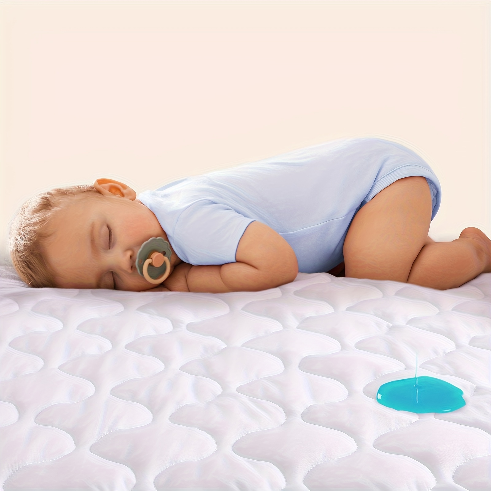 Kingnex Waterproof Quilted Mattress Protector Pad Fitted Padded Matress