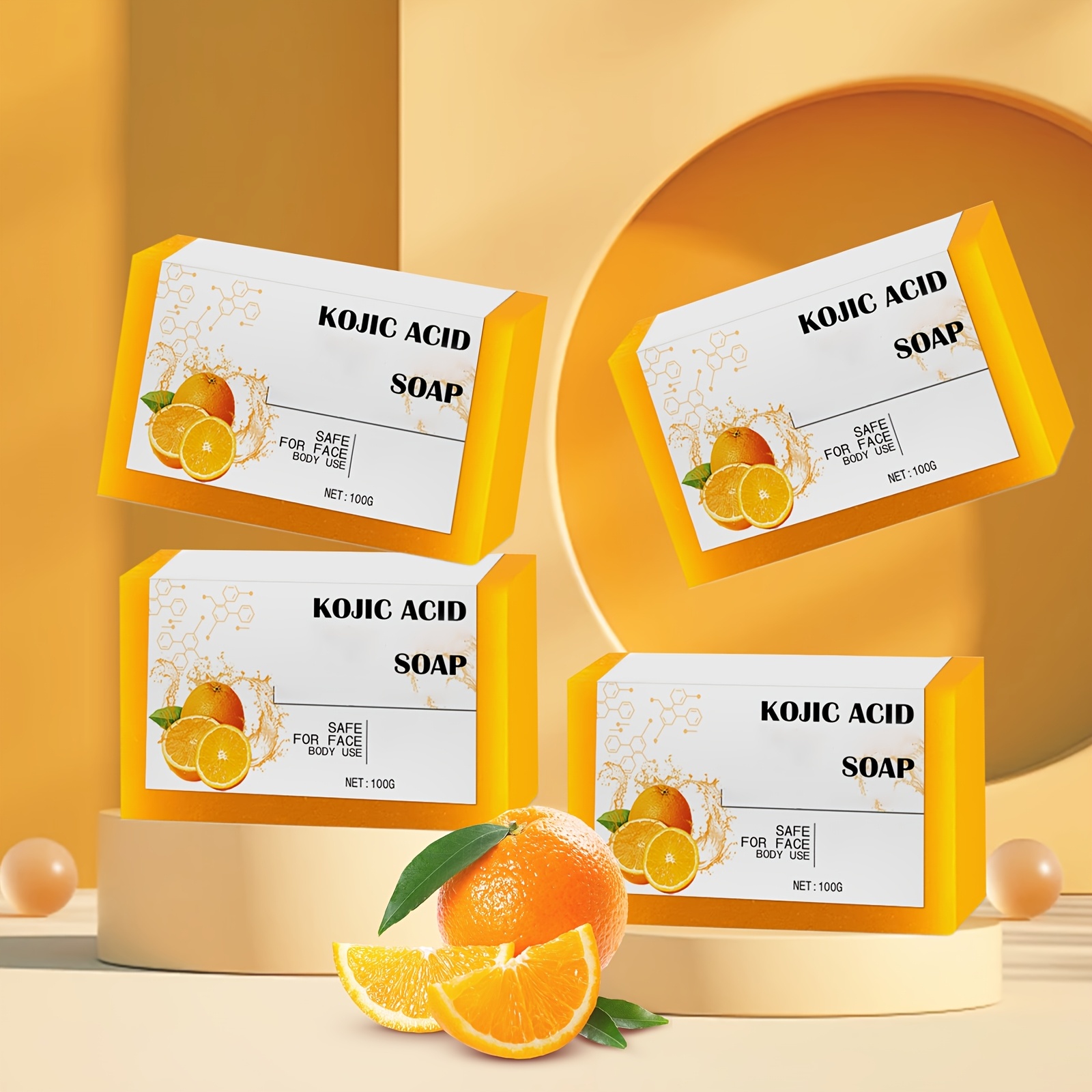 [Natural, Handmade Soap] EELHOE 2pcs Handmade Soap | Vitamin C & Kojic Acid, Glycerin, Sodium Hyaluronate, Deep Cleaning And Moisturizing, Suitable for All Light Beige Types, Mother's Day Gift - 100g