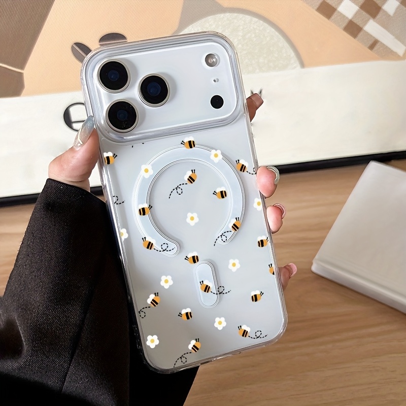 TEMU Phone Case: 1 Fashionable Full-screen Pattern Creative Thickened Drop-proof And Shock-resistant Phone Case, Supports Wireless Charging,