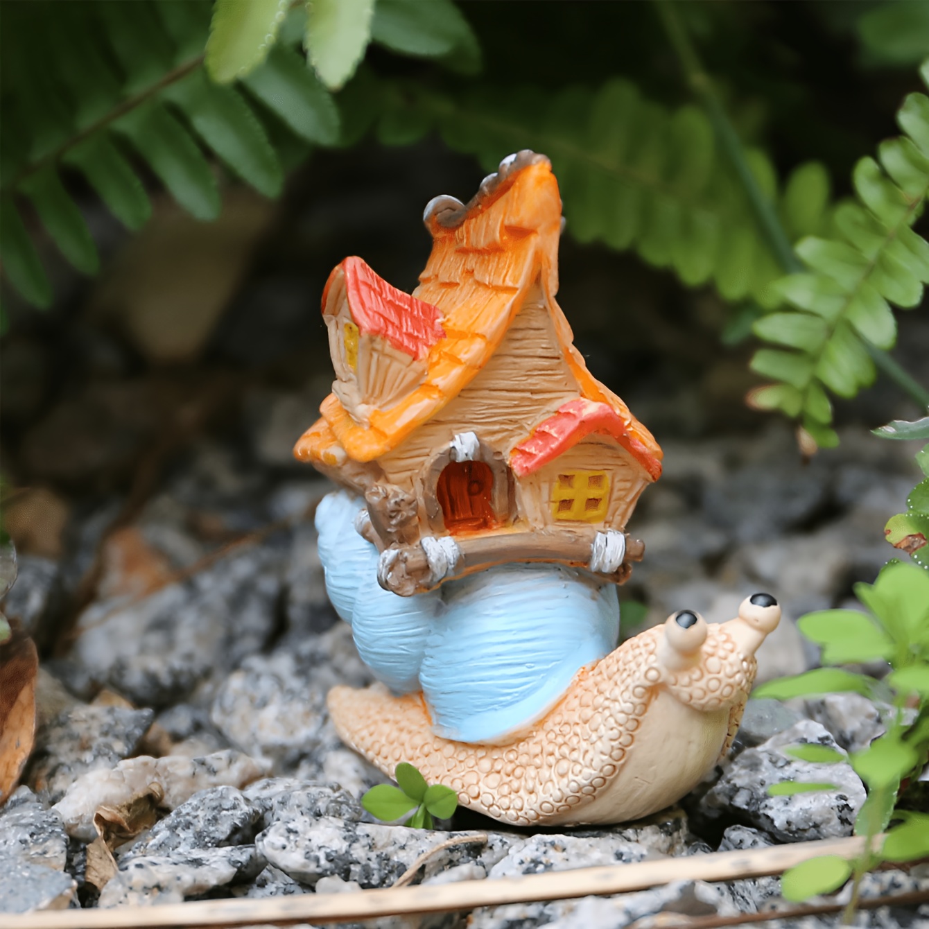 TEMU Handmade Resin Snail Treehouse Ornament With Mushroom & Snail Miniature Landscape - Fairy Tale Suitable For For, Balcony, Desktop Decoration,