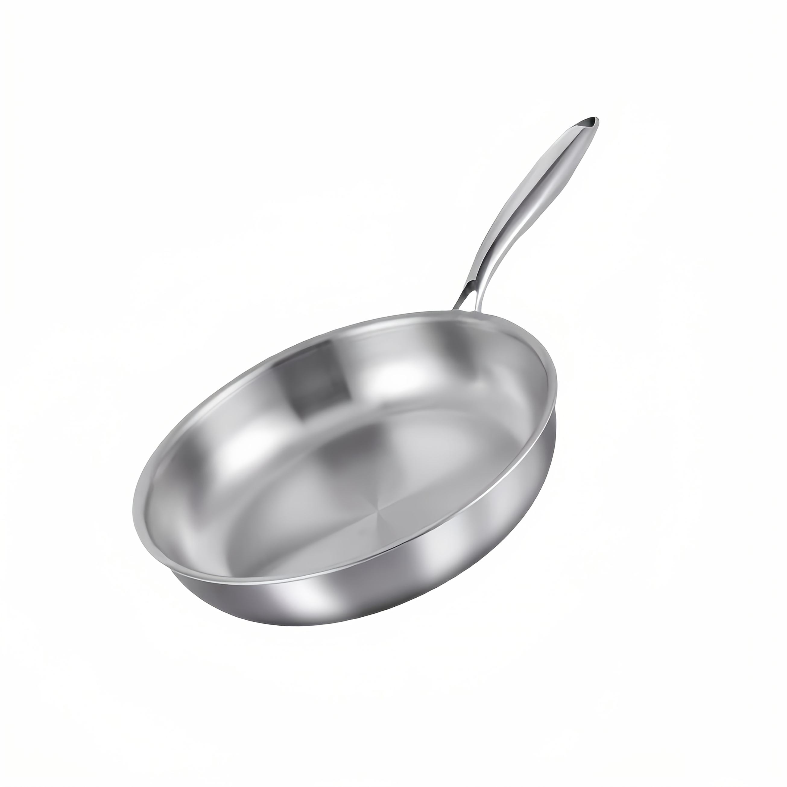 E-shop Edelstahl Pfanne Edelstahl Bratpfanne, Antihaftbeschichtete Pfanne Steakpfanne Unbeschichtet Küchen Kochgeschirr für Gasherd und