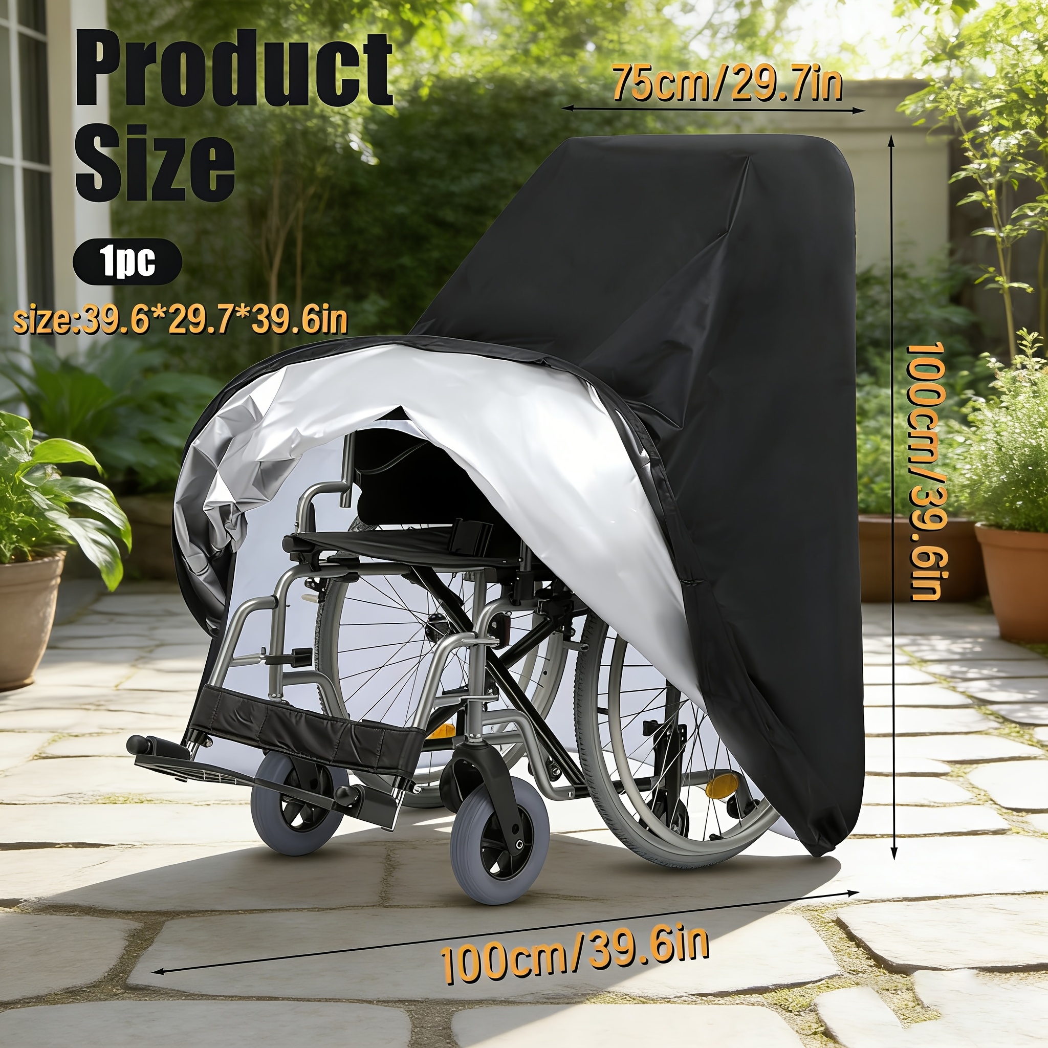 1pc Universal Cover For Wheelchairs – Compatible With Electric Models, Mobility Scooters And Rolling Walkers (storage-friendly)