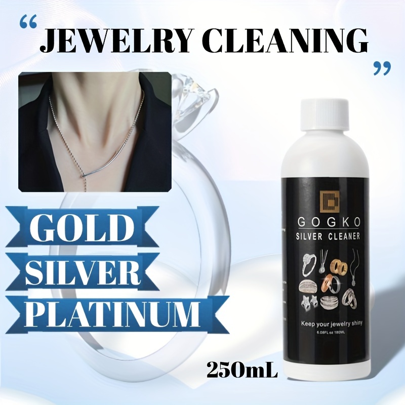 

1 Bottle Jewelry Cleaning Solution, Silver Lotion, 250ml Large Bottle, Jewelry Remove Black Antioxidant, Silver Flatware Polish Watch Bands Cleaning And Polishing Professional Useful Supplies