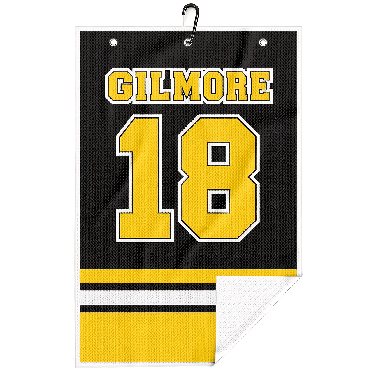 TEMU 1pc, Golf Towel, "gilmore 18" Sports Style Pattern Golf Towel, Golf Bag Towel, Men's Golf Bag Towel, Women's Golf Ball Towel, Large Size Golf