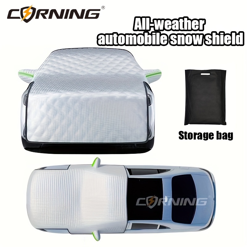 

Corning Car & Suv Windshield Cover - Waterproof, Snow, Ice, Frost & Sun Protection With 6 Hooks For Medium/small Vehicles, Corning