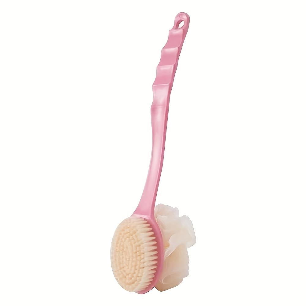 2 color dual head shower brush with soft loofah suitable for back scrubbing no battery required   Product details 2