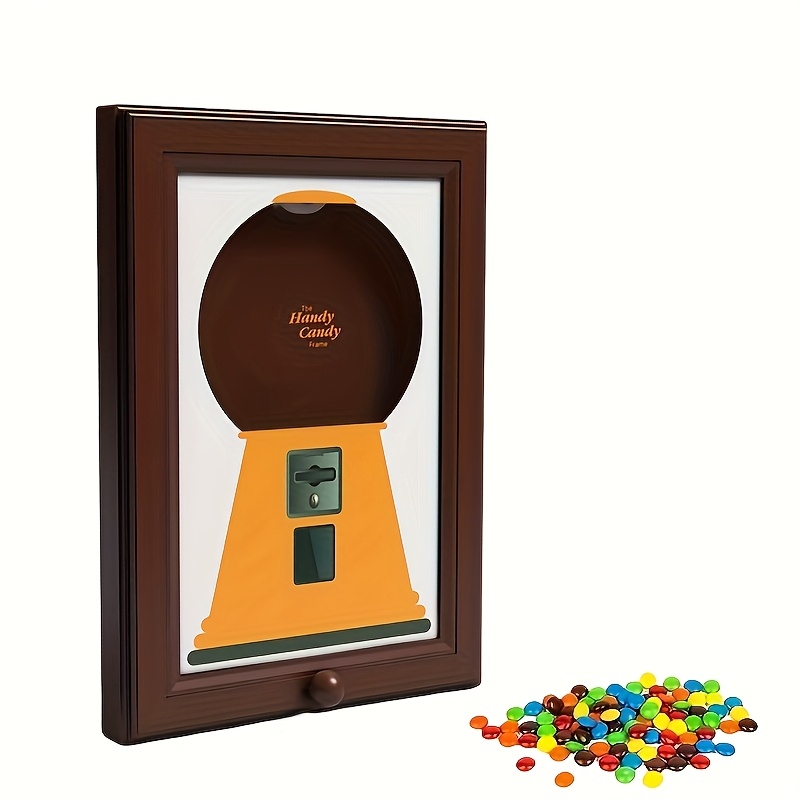 TEMU 1pc Fun Colorful Photo Frame Wall Mounted Candy Dispenser, Photo Frame Shaped Candy Twister, Hanging Candy Photo Frame, Decoration, Convenient