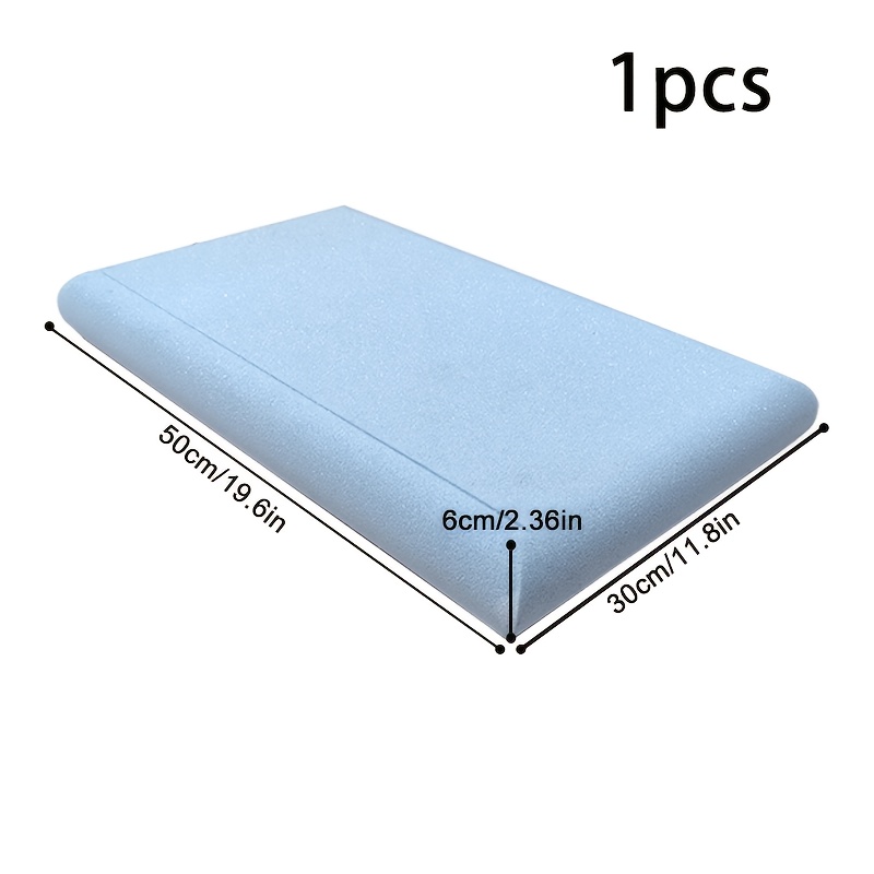 TEMU 1pc Memory Pillow, High-rebound Pillow Core, Neck Pillow, Ergonomic Memory Pillow, Side And Back Sleeping Blue Pillow Core, Thin Foam Pillow,