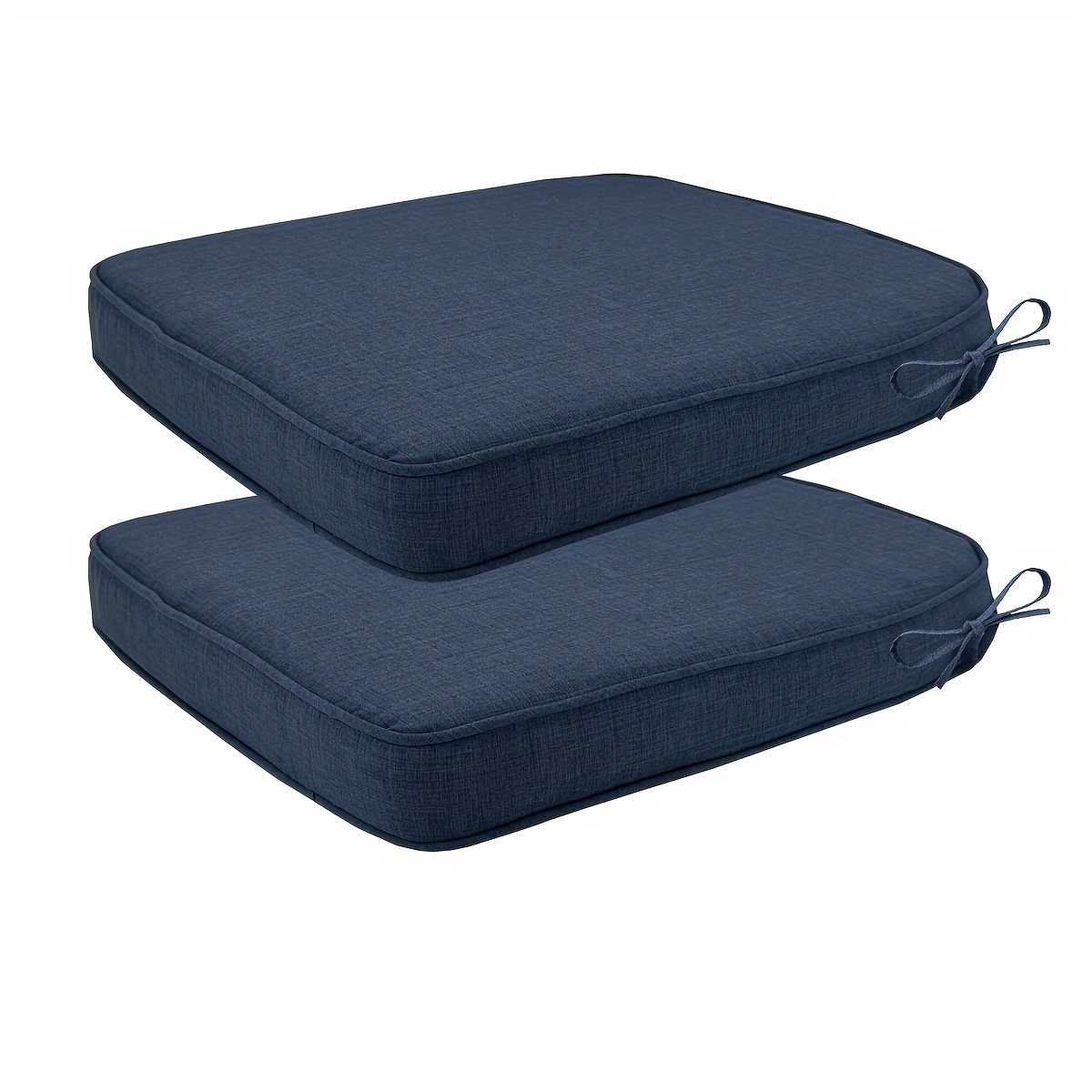 2 pack outdoor chair cushions uv resistant polyester 100 with polyurethane foam insert machine washable zippered seat pads   x 19 inch   multipurpose cushions for garden patio furniture 0