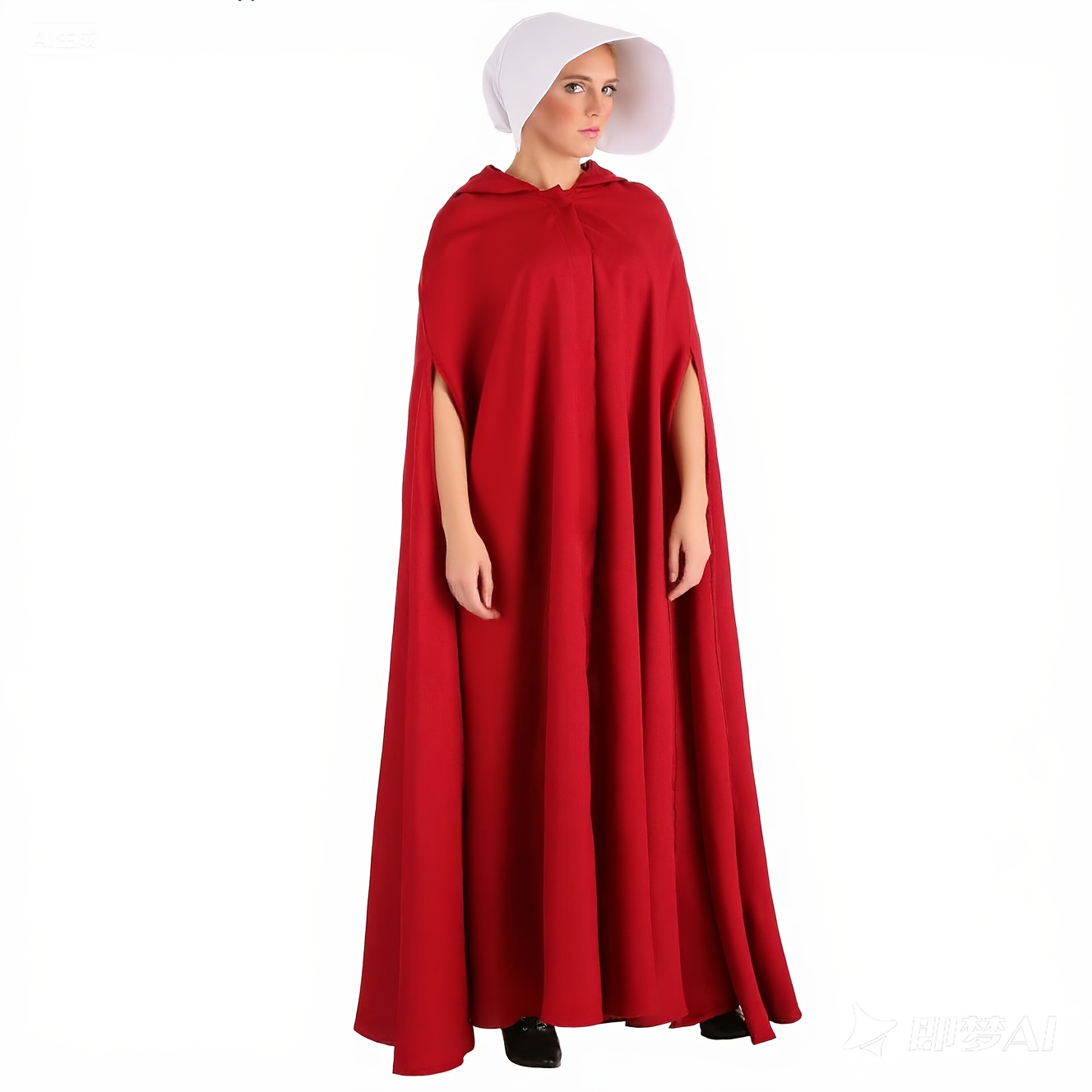 TEMU 2pcs Set Medieval Cloak Lady Hooded Cloak Sleeveless Evening Dress Masquerade With Hood, Red Cloak, Halloween Costume