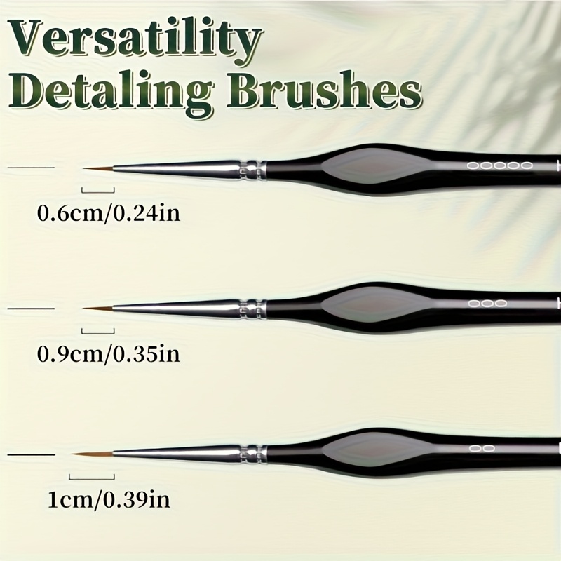 Ultra Fine Nylon Fine Bristle Paint Brush Set