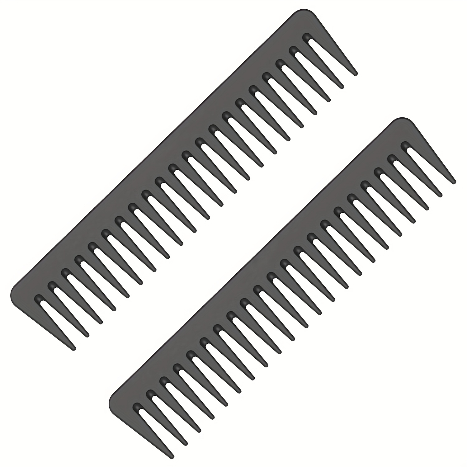 7 Inch Detangling Comb | 2 Pack | Fiber | Large Wide Tooth Detangler Comb | For Straight Or Curly Hair | Wet Or Dry Hair | Styling Comb For Men And Women