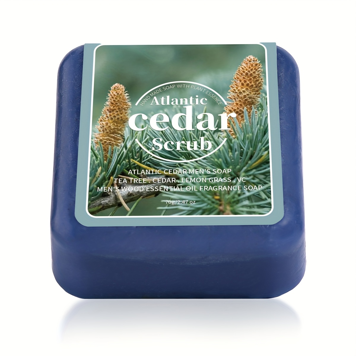 Image of Cedar Men's Fragrance Essential Oil Soap Portable Soap For Travel, Matte Particle Deep Cleaning