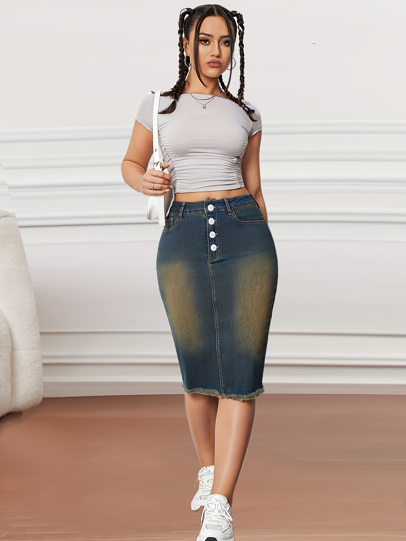 HOT Vintage Outfits Pencil Skirt Vintage Style Women's High Waist