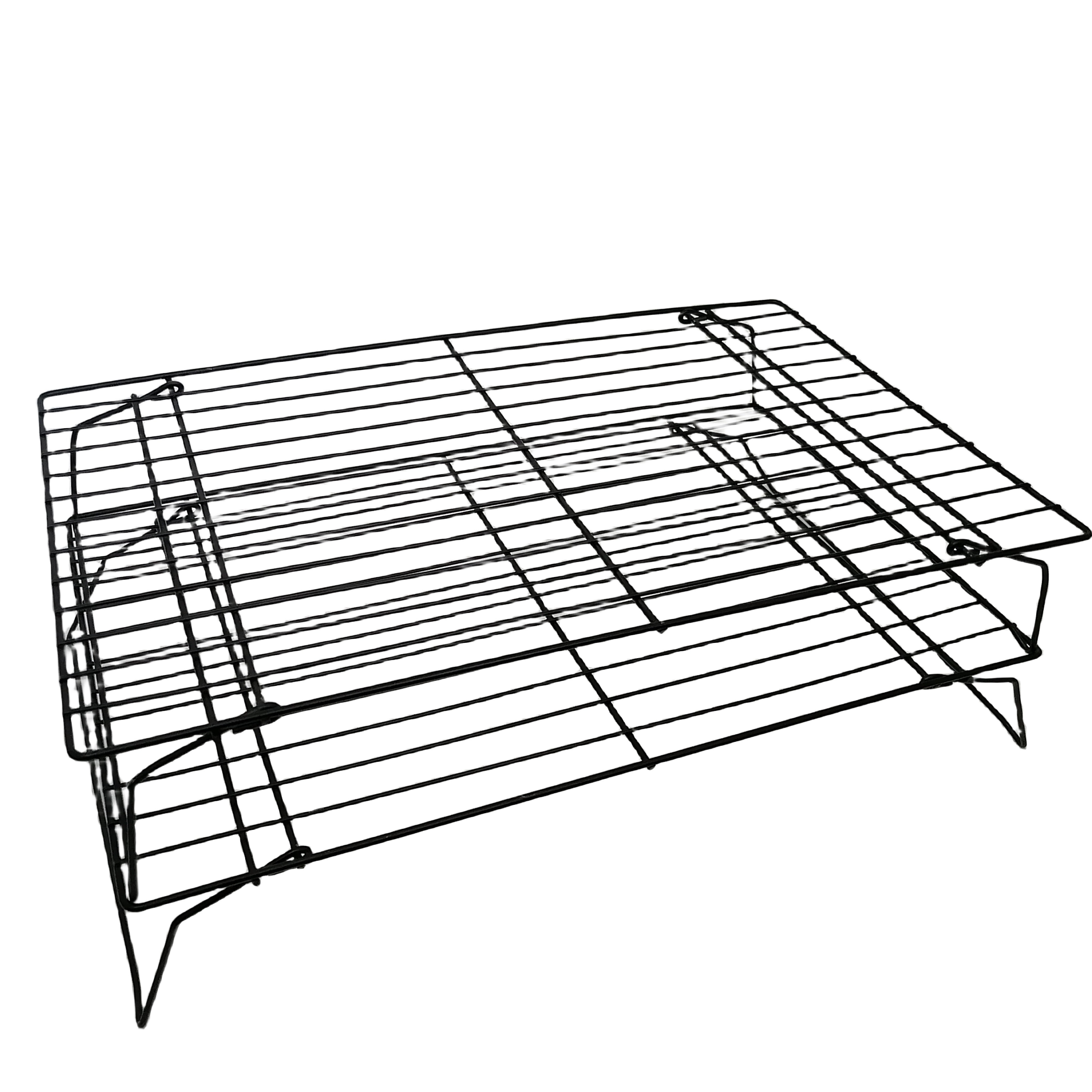 E-shop 2/3 Stück, faltbarer und stapelbarer Kühlrost zum Backen von Lebensmitteln, ideal für Kekse, Brot, Gebäck und mehr, Backwerkzeug, Küchengadget,