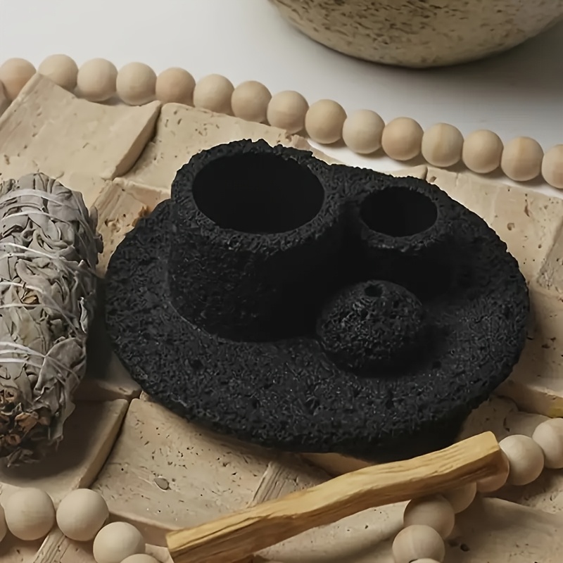 1 Resin Starry Sky Texture Design Incense Holder, Sage Stick Burning Tool, And Holder Set - Decor For Relaxation And Meditation