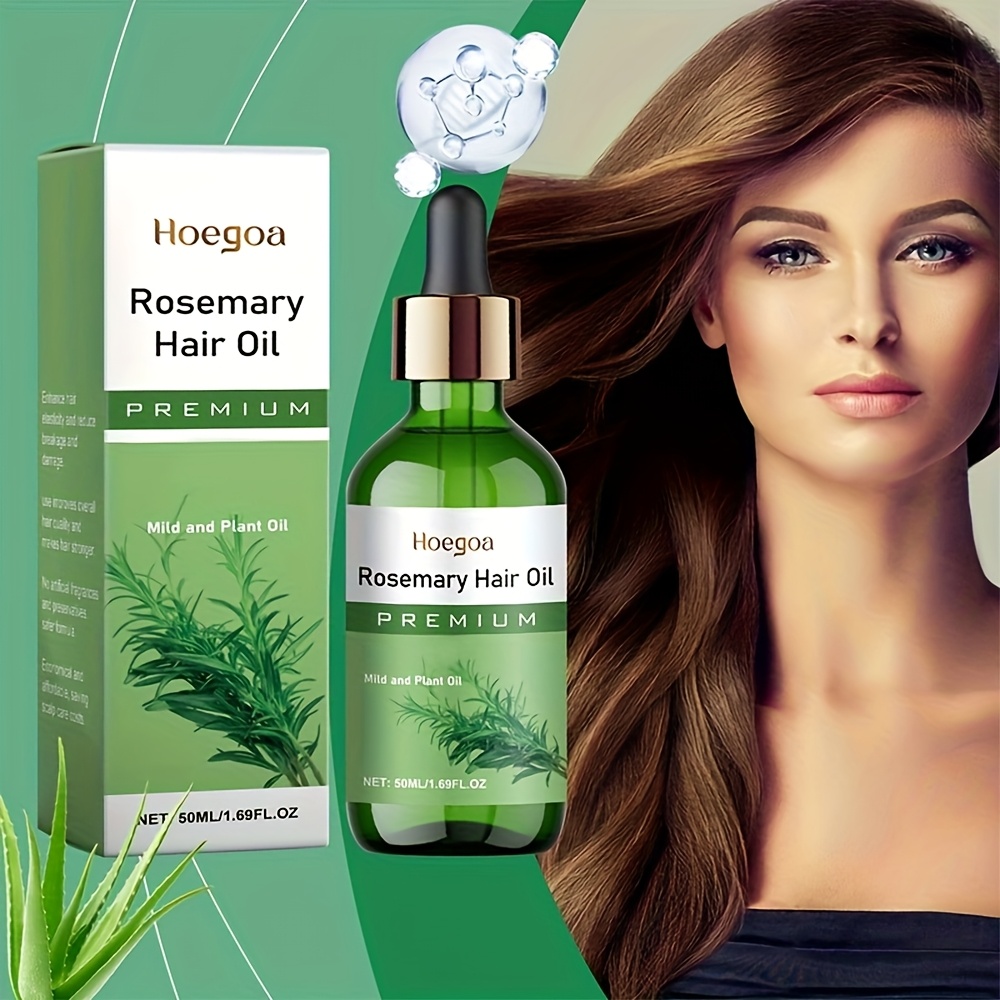 1/2pcs Rosemary Oil Hair Oil - Moisturizing & Nourishing Hair, Dry And Split Hair And Restore Hair to Softness And Luster, Easy to Use, Quickly Absorbed, And Non-Greasy for Holiday Birthday Gifts, 50Ml/1.69Fl.Oz