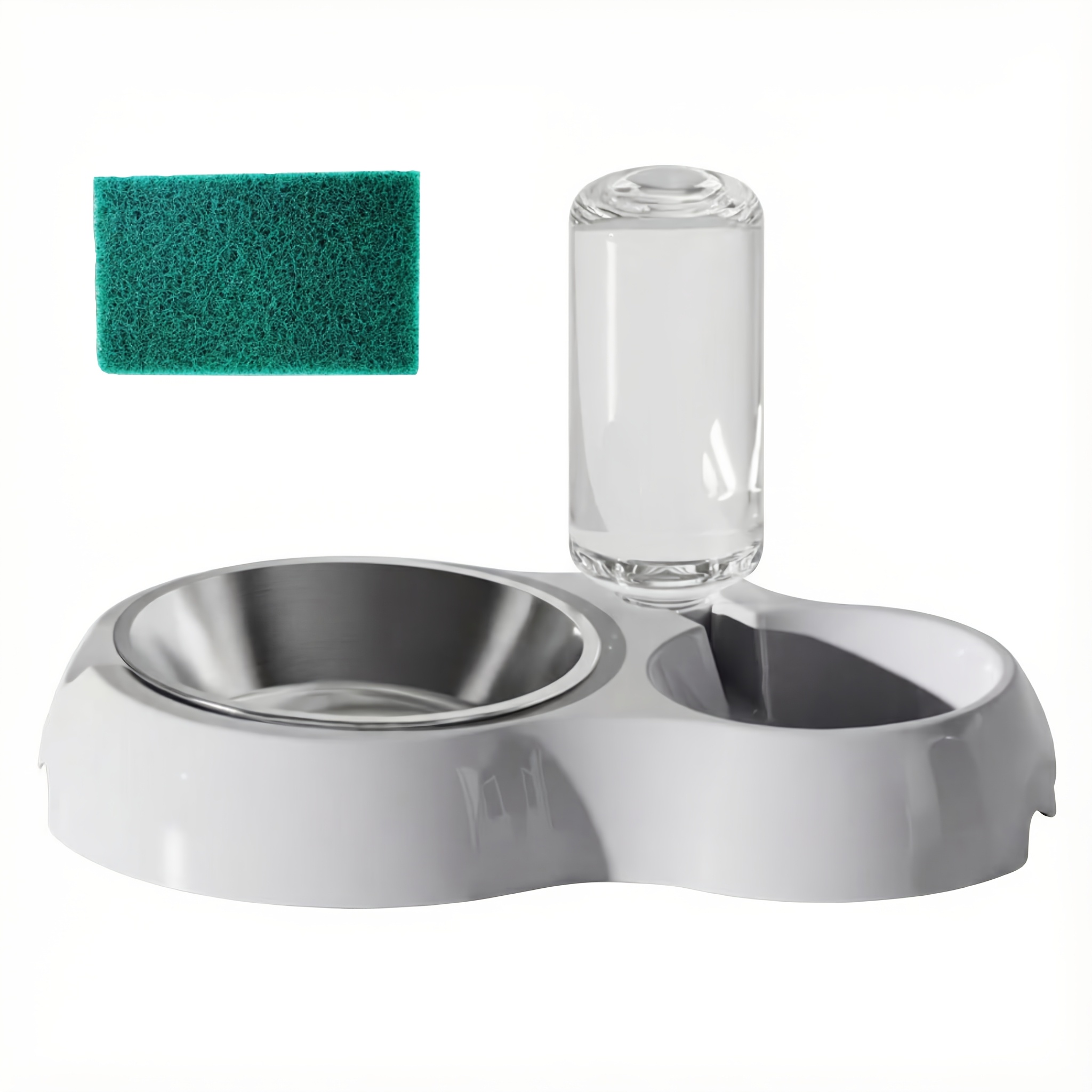 Versatile Bowl for Cats And Dogs - Self-Refilling Water And Food Station with a Non-Skid Base, Sturdy PP Material, Easy to Clean, Compact Pet Feeding Setup for Cats And Small Dogs, Stylish Pet Item, No Need for Batteries Or Electricity