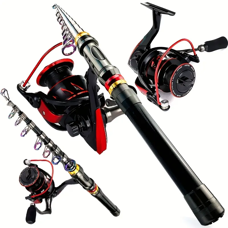 Super Hard Fishing Rod with Spinning Reel, Extendable Sea Fishing Rod, 5.2 1 Gear Ratio Long Casting Reel, Ideal for Freshwater And Saltwater Super Hard Fishing Rod with Spinning Reel, Extendable Sea Fishing Rod, 5.2 1 Gear Ratio Long Casting Reel, Ideal for Freshwater And Saltwater