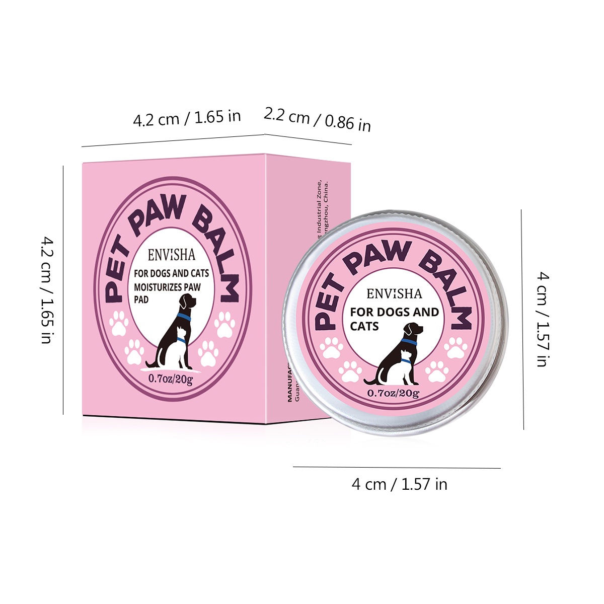 0 7oz paw moisturizer balm suitable for dogs cats hot pavement wax   formula for cracked paws dry nose instant for   paws for hot   paving stones vehicle floors Product details 0