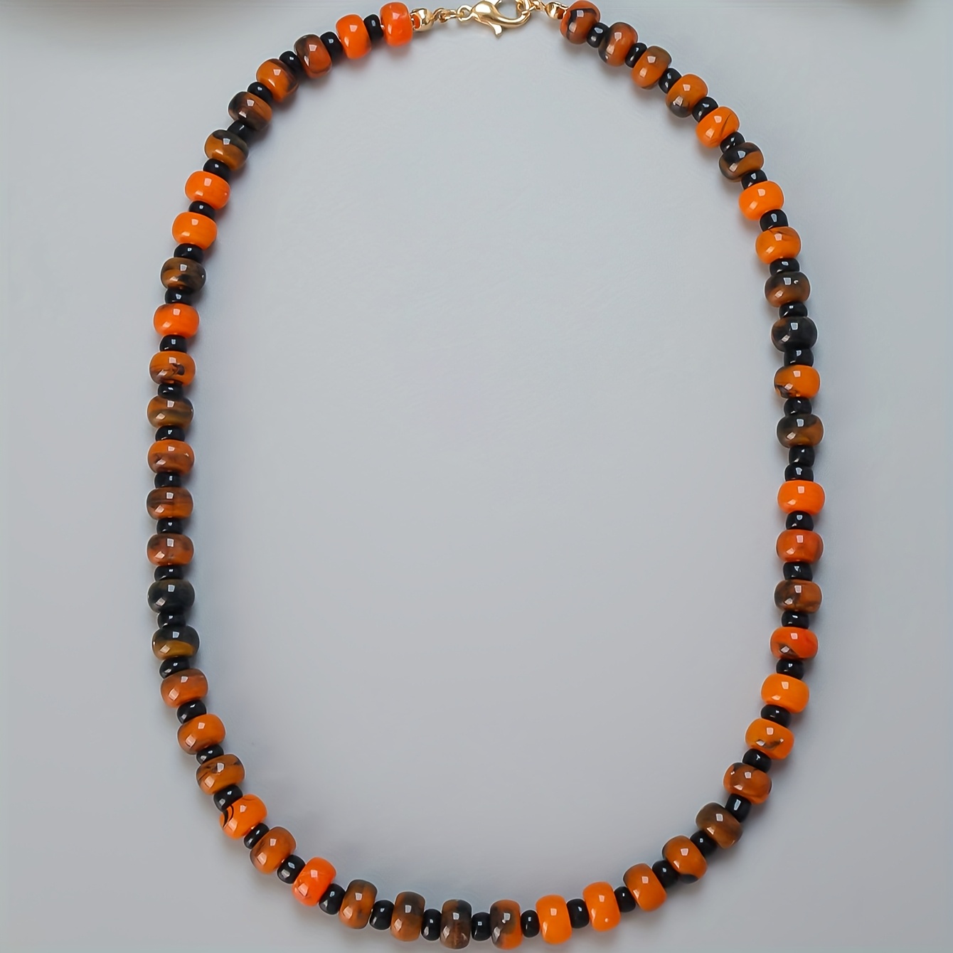 Boho Style Resin Bead Necklace Colored Bubblegum Beads Charm