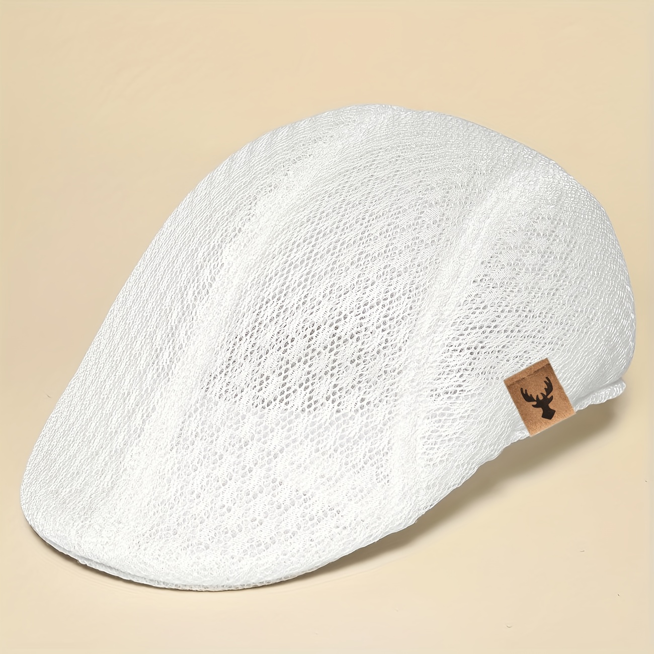 TEMU A Stylish Men's Mesh Baseball Cap, Breathable Newsboy Cap, Flat Cap