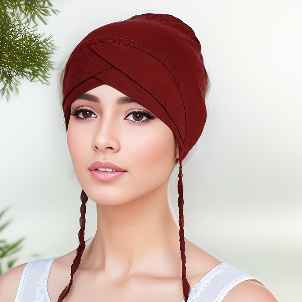 Women's Adjustable Double-Layer Head Wrap Scarf, Comfortable & Versatile