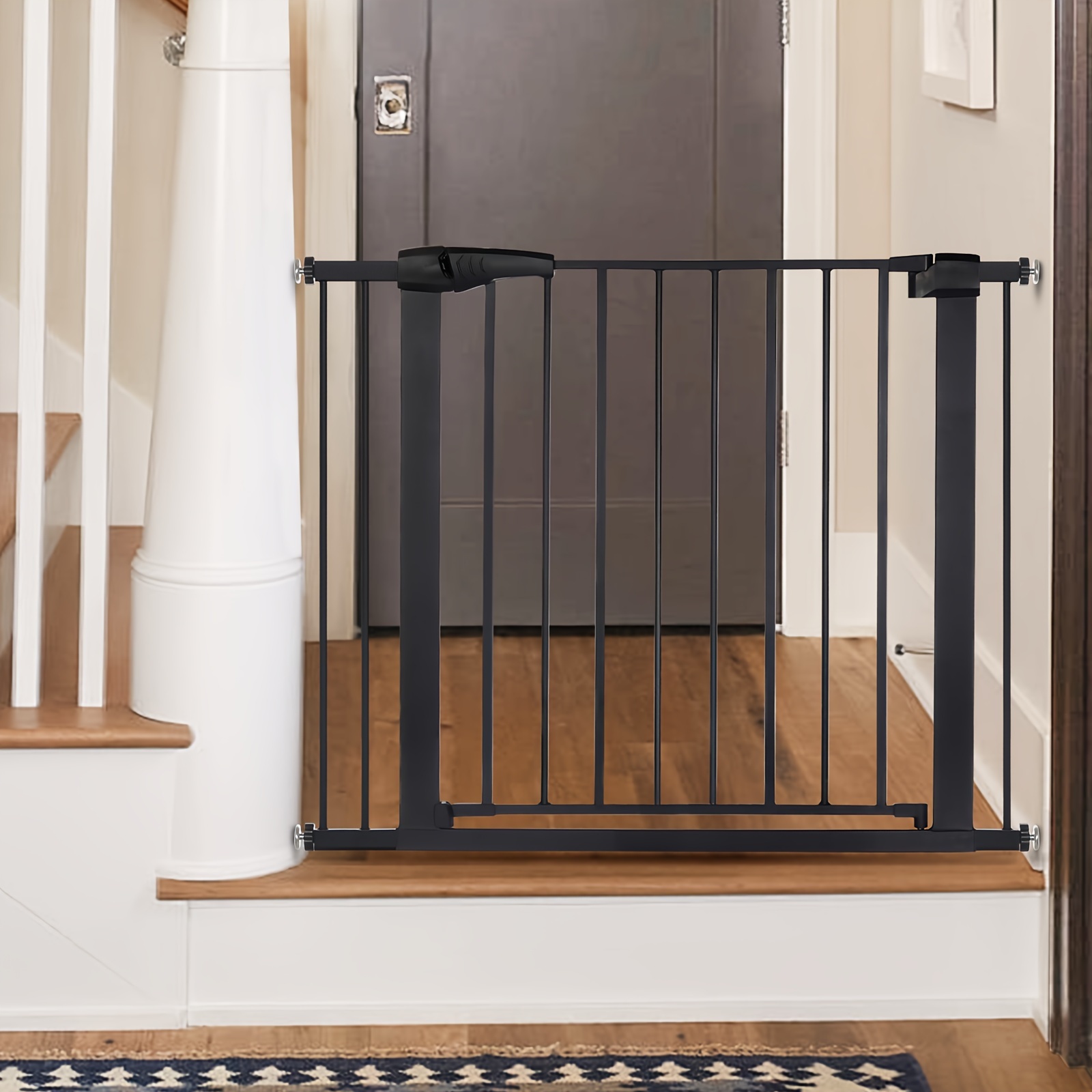 

Extra Wide Baby Gate 29.5"-40.5", Auto Close Dog Gate For House Doorways Stairs, Pressure Mounted Easy Walk Thru Pet Gate Safety Child Gate, Includes 4 Wall Cups And 2 Extension Pieces