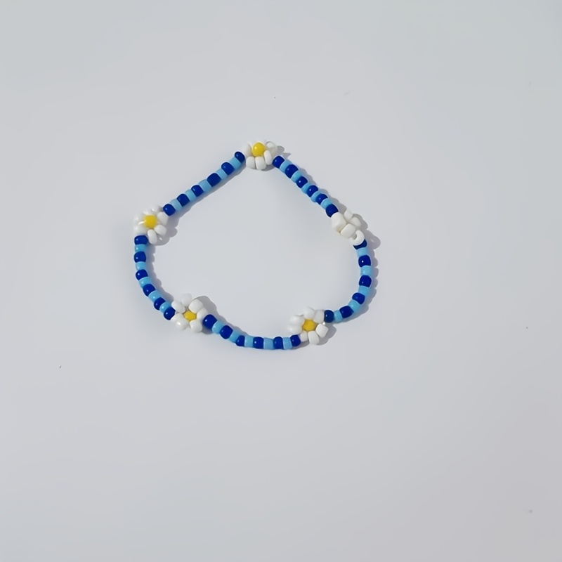 Fashionable Bohemian Style Colorful Rice Bead Elastic Bracelet