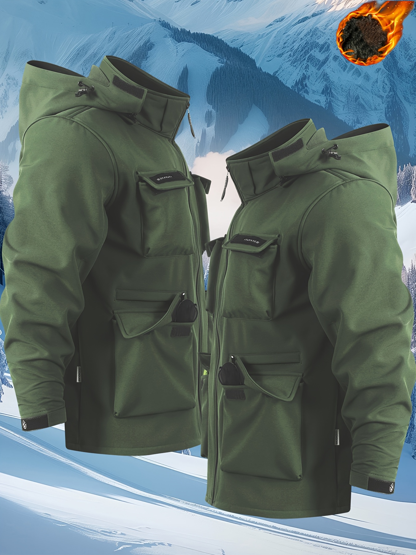 2pcs Outdoor Casual Windbreaker Set for Autumn/Winter