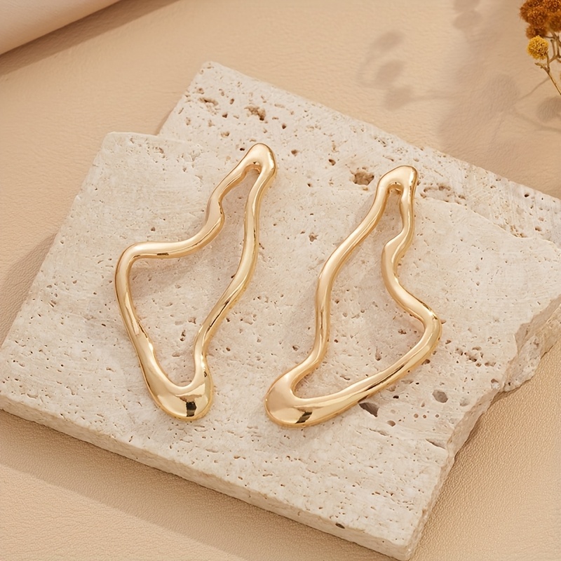 Exaggerated Irregular Hollow Out Geometric Earrings for Women