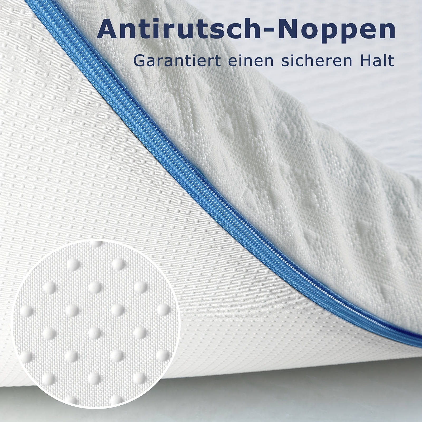 TEMU Mattress Topper 90x200cm To 200x200cm | 7cm Or 10cm Height | 2 Firmness Levels | H2 (soft Gel) & H3 (harder Foam) | Removable, Washable, And