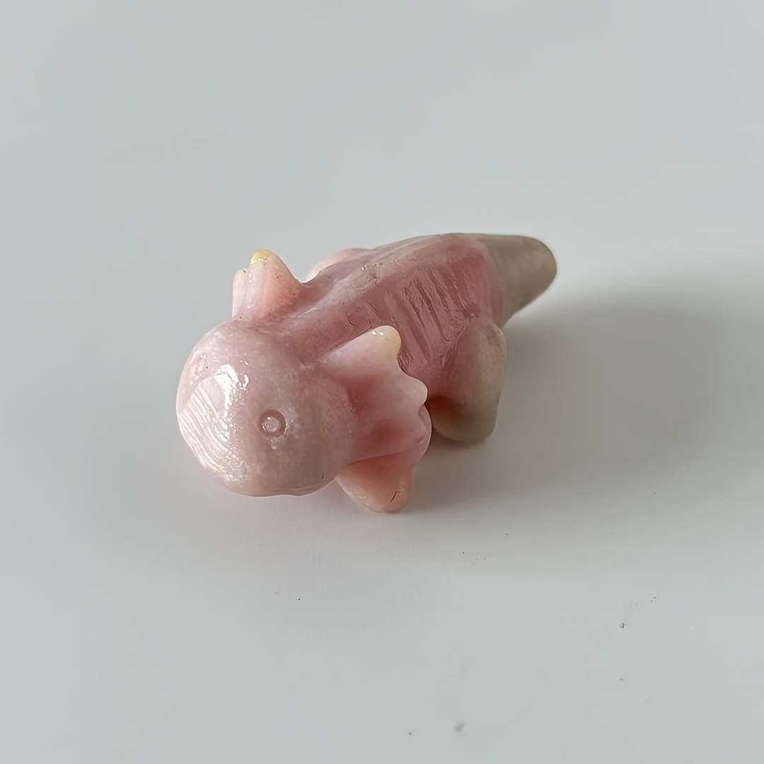 TEMU 1pc Pink Opal Crystal Salamander Small Ornaments Crystal Animal Carvings Crystal Gift Crystal Office Ornaments Suitable For Desktop Decorations