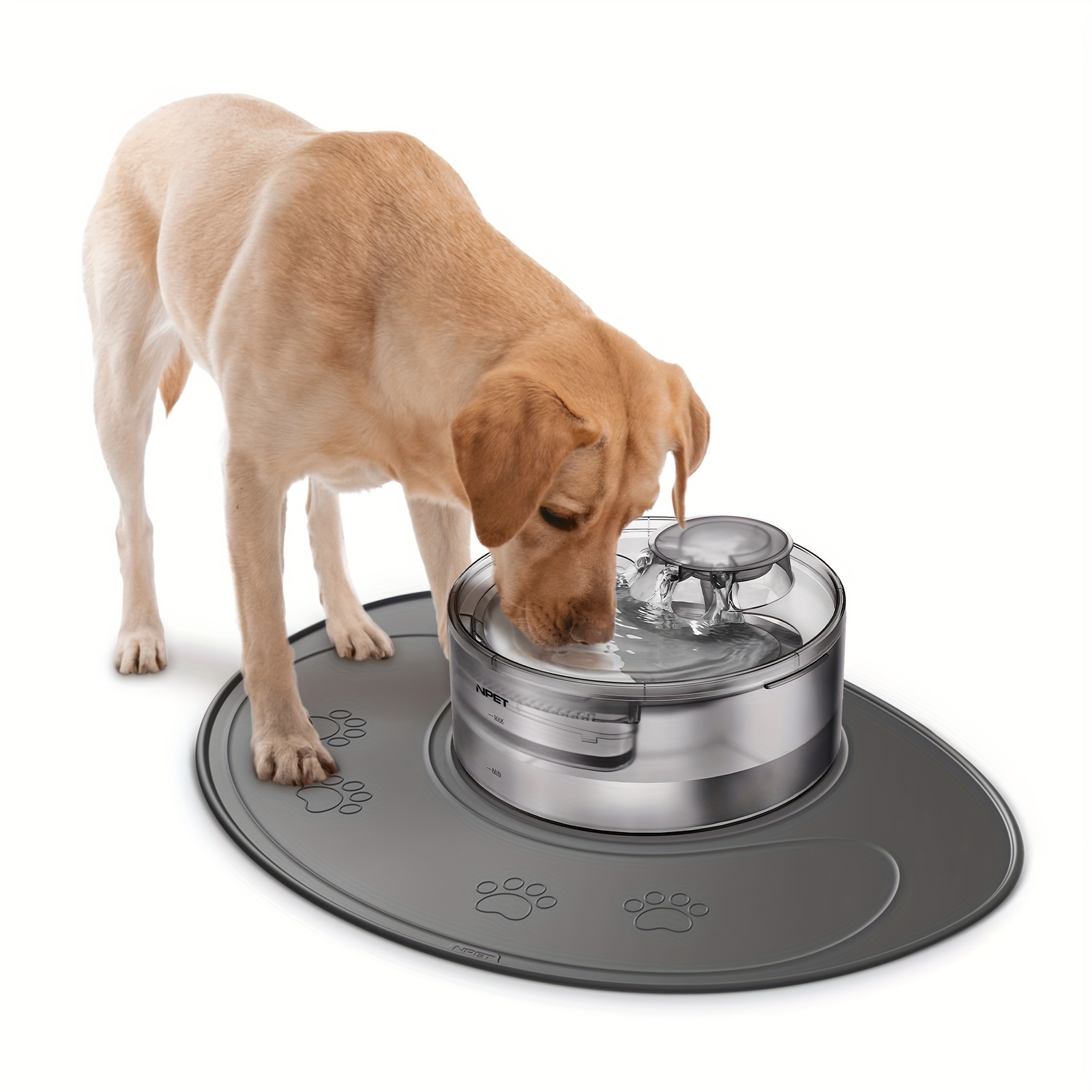 TEMU Npet Extra Large Waterproof Spill-proof Pet Feeding Mat - Heavy-duty Dog Food And , Non-slip Spill Catcher, Compatible With Npet /df30 Feeders &