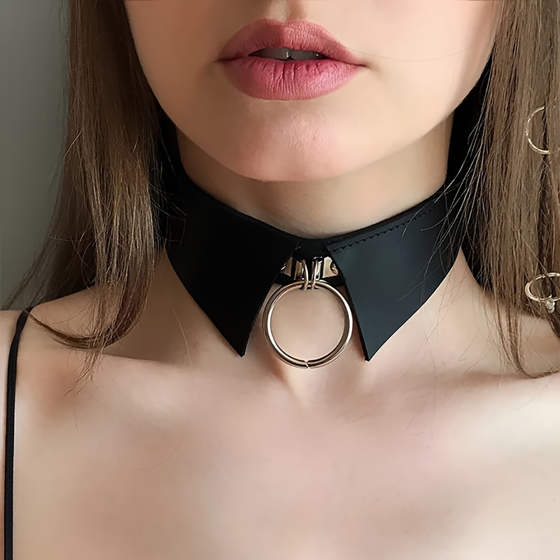 

Secret Vintage-inspired Sexy Leather Choker With O-ring - & Parties, Fashion Accessory, '