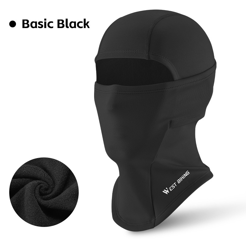 TEMU West Biking Winter Windproof Ski Mask Breathable Moisture-wicking Fleece Lining For Warmth High Elasticity Stretch Without Deformation