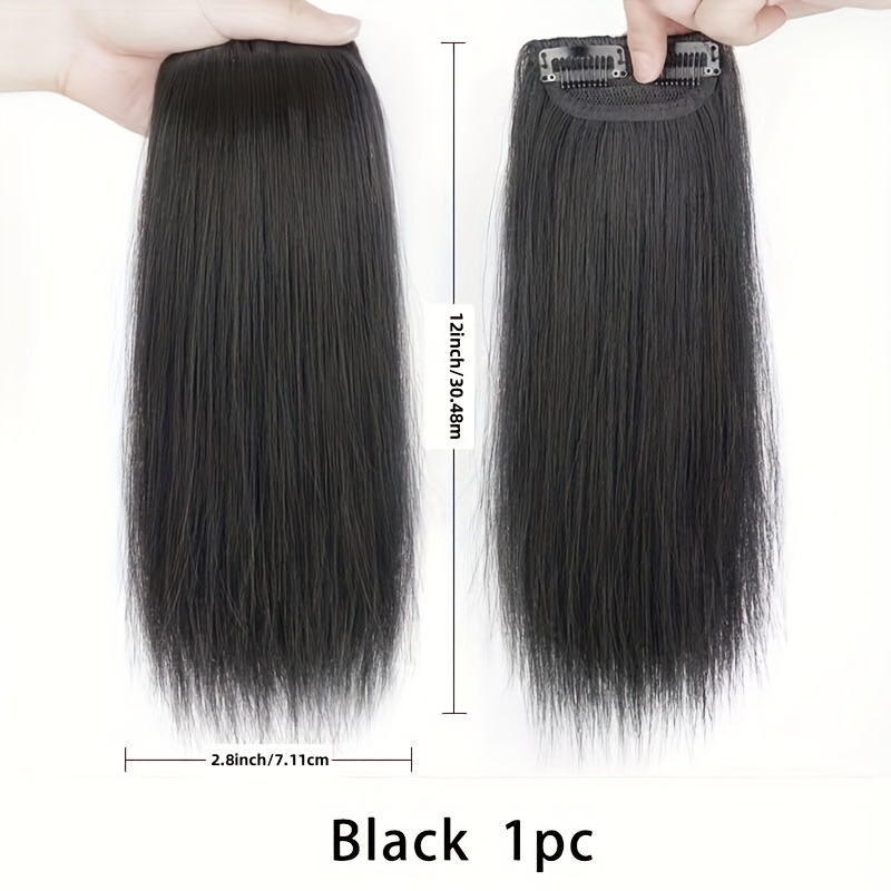 elegant 12 invisible hair lift clip for women straight fluffy wig with natural looking root height increase versatile   Product details 3