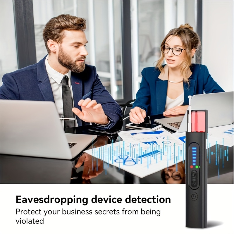 Detector de cámaras ocultas 3 en 1 - Detector de cámaras espía con alarma vibratoria y linterna LED, ajuste de sensibilidad en 5 niveles, ideal para oficina, hotel, hogar, alarma de seguridad - Imagen 6