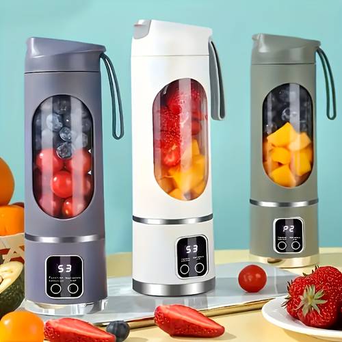 1pc portable usb charging blender with led display 15 22oz suitable for smoothies and fresh juices portable design nutrition anywhere