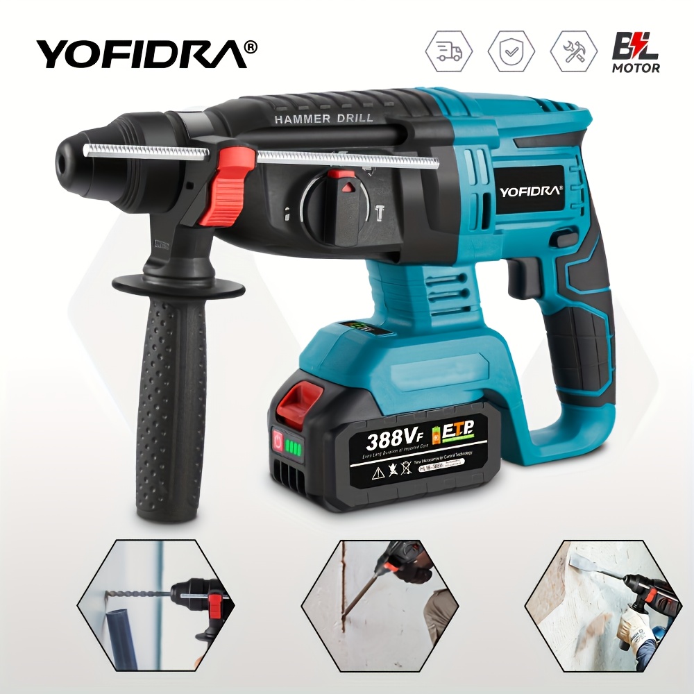 Accuboormachine Set met Borstelloze Motor Compatibel met YOFIDRA Accu's