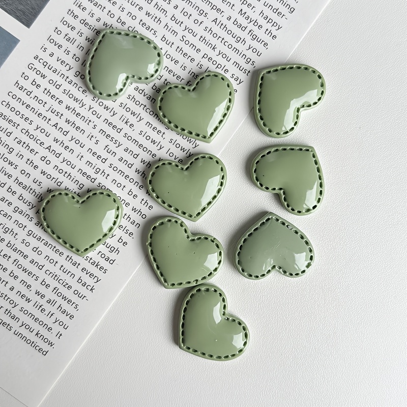 TEMU 9pcs Multicolor Heart-shaped Resin Fridge Magnets - Cute Decor For Kitchen, Office, Whiteboard, Storage Cabinet, And Dishwasher, Christmas,