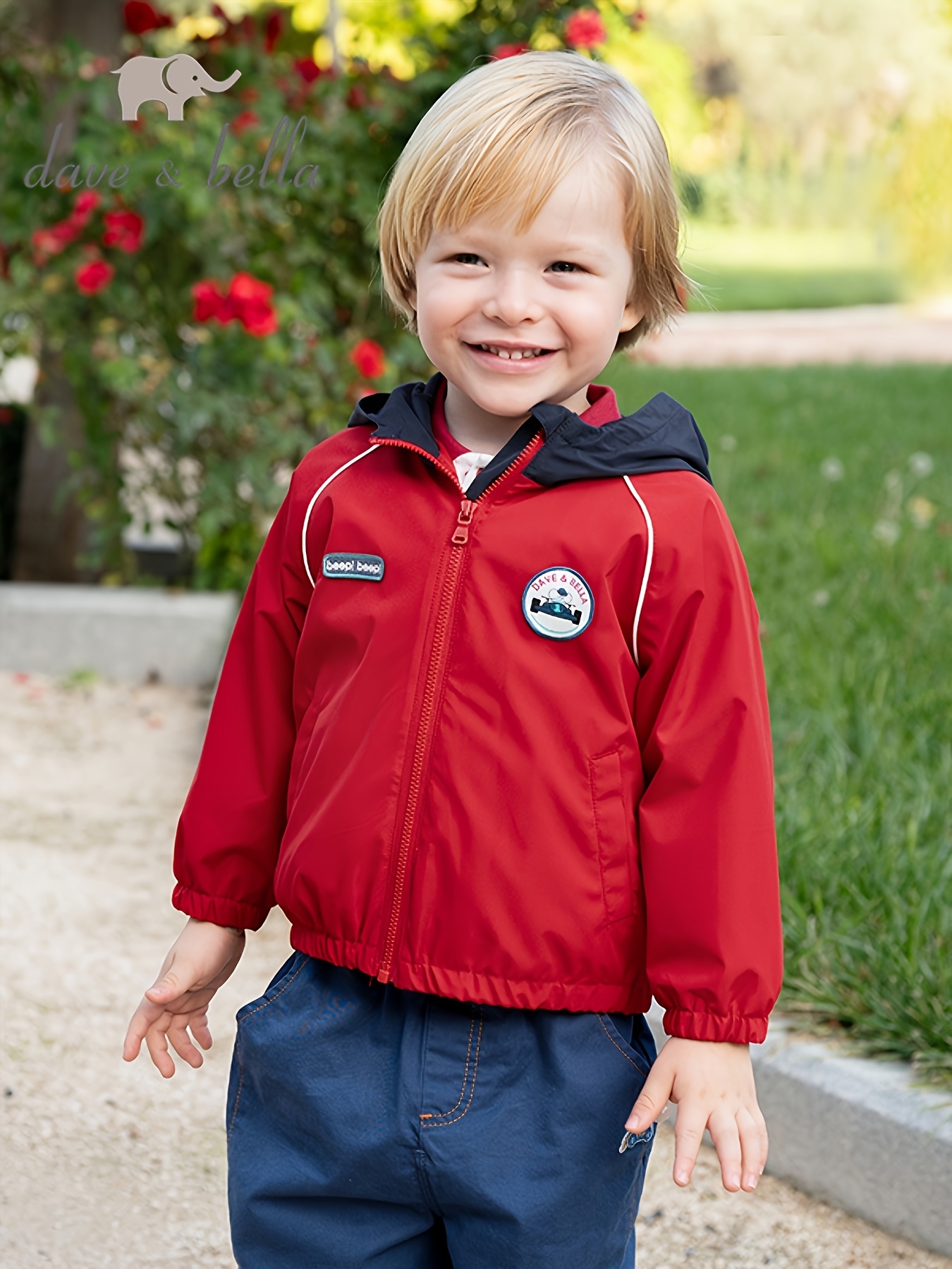 2025 Veste à Capuche Rouge pour Garçons avec Poches, Manteau  Décontracté pour l'Extérieur Printemps/Automne, Coupe Tissu Légèrement