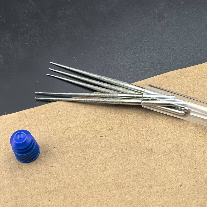 3mm Handle Electroplated Diamond Grit Reamer, Extended Type Punching Needle, Suitable For Jewelry, Gemstones, Jade, Metal Carving, And Polishing Rotary Tool Additions